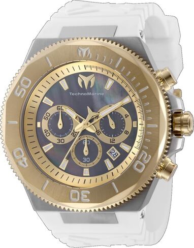 TechnoMarine Manta Men 49.00mm Stainless Steel Gold + Steel Black+Gold dial VD53 Quartz in Saudi Arabia