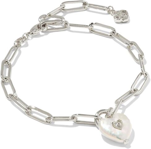 Kendra Scott Womens Sasha Heart Delicate Chain Bracelet Gold Freshwater Cultured Pearl One Size in Saudi Arabia