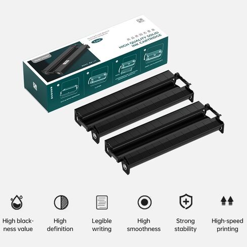 2 Rolls Thermal Transfer Ribbon for GT1 Portable A4 Thermal Transfer Printer for Home Office in Saudi Arabia