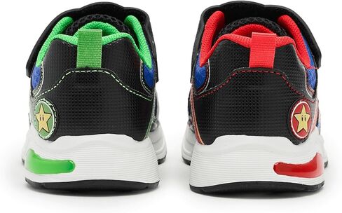 Ground Up Boy's Mario and Luigi Lighted Athletic (Little Kid) Sneaker, Red/Blue, 1 in Saudi Arabia