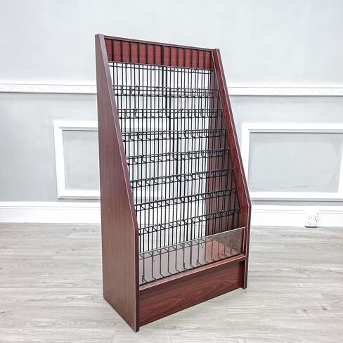 FixtureDisplays® Literature Rack Brochure Holder Leaflet Coupon Stand Greeting Card Rack 9 Tier 45 Facing Travel Information Kiosk 1453 RED-NPF in Saudi Arabia