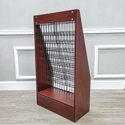 FixtureDisplays® Literature Rack Brochure Holder Leaflet Coupon Stand Greeting Card Rack 9 Tier 45 Facing Travel Information Kiosk 1453 RED-NPF in Saudi Arabia