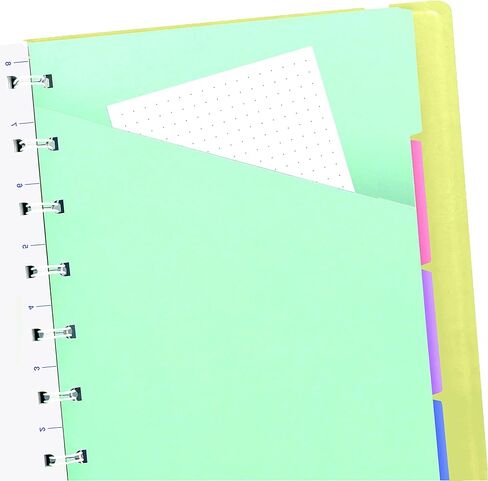 Filofax Refillable Notebook, A5 Size, Classic Pastels Collection, Dotted Paper, 8.25" x 5.75", Lemon (B115082U) in Saudi Arabia