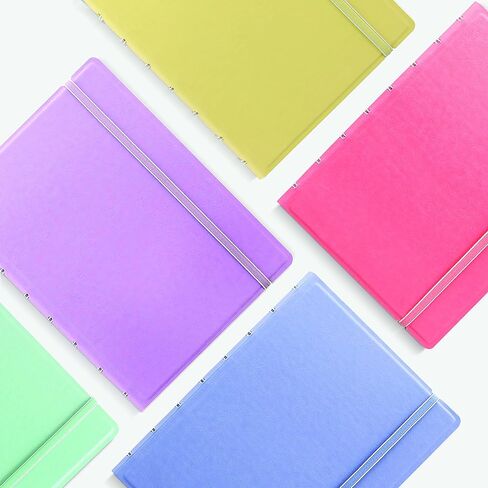 Filofax Refillable Notebook, A5 Size, Classic Pastels Collection, Dotted Paper, 8.25" x 5.75", Lemon (B115082U) in Saudi Arabia
