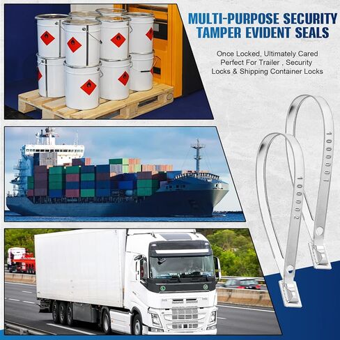 1000 Pcs Metal Truck Seals for Containers, Metal Trailer Truck Seal, Shipping Tamper Evident Seals, Silver Steel Security Container Seal, Container Seals Metal Seal for Trailers, Trucks in Saudi Arabia