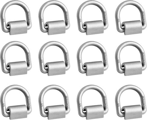 5/8" Heavy Duty Forged Steel D-Ring, 18,000lbs Tie Down Anchor with Welding Clips for Trucks, Trailers, Riding Mowers, ATV, etc, 12-Pack in Kuwait