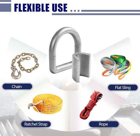 5/8" Heavy Duty Forged Steel D-Ring, 18,000lbs Tie Down Anchor with Welding Clips for Trucks, Trailers, Riding Mowers, ATV, etc, 12-Pack in Kuwait