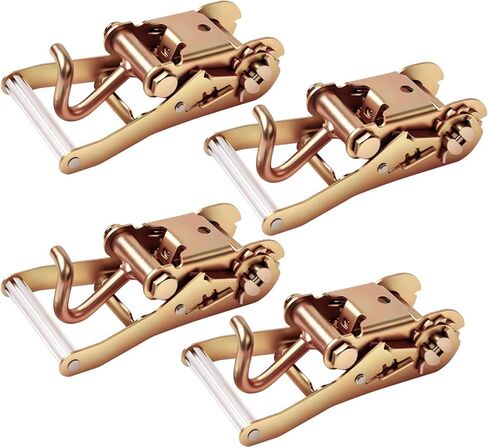 4 عبوات من السقاطة شديدة التحمل على شكل حرف L مع خطاف إصبع منحني - تأمين البضائع الفولاذية المطروقة للشاحنة والمقطورة والسرير المسطح in Kuwait