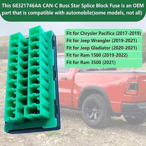 68321746AA CAN-C Bus Star Splice Block Fuse Connector لسيارة جيب جلاديتور رانجلر JL JT، كرايسلر باسيفيكا فوييجر، دودج رام 1500 2500 3500 - يستبدل موبار 2-2272352-5 in Saudi Arabia
