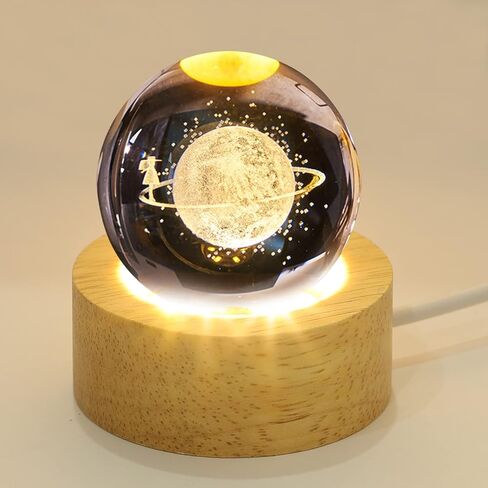 DOITOOL Crystal Ball Lamp Holder Glass Display Shelf Night Light Base Sphere Stand Gemstone Egg Stand Crystal Light Base LED Crystal Balls Wooden Lamp Base LED Light Base Light Stand Glass in Saudi Arabia