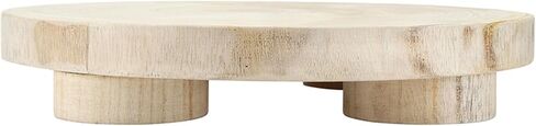 Santa Barbara Design Studio Wood Pedestal - Round Display Stand with Engraved Heart, 12", Brown in Saudi Arabia