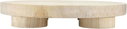 Santa Barbara Design Studio Wood Pedestal - Round Display Stand with Engraved Heart, 12", Brown in Saudi Arabia