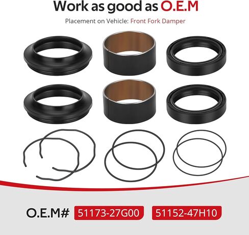 JAVIK Front Fork Damper Oil Bush Dust Seal Kit For Suzuki GSX-R1000 2009-2024 O.E.M# 51173-27G00 51152-47H10 in Saudi Arabia
