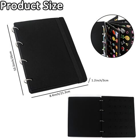 Shoe Charms Organizer for Croc Charms Display Holder with 180 Holes Storage Bag Binder Collection Book in Saudi Arabia