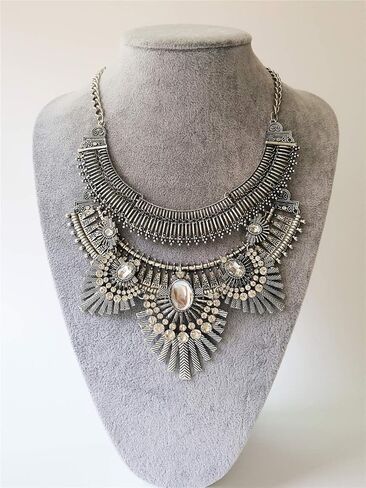 Retro Bohemian Ethnic Gypsy Tribal Boho Statement Necklace for Women in Kuwait