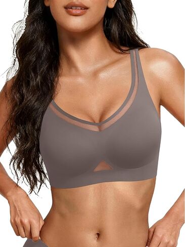 Avidlove حمالات الصدر اللاسلكية للنساء شبكة تغطية كاملة جيلي مبطن Bralette لا Underwire رفع حمالة الصدر اليومية سلس in Kuwait