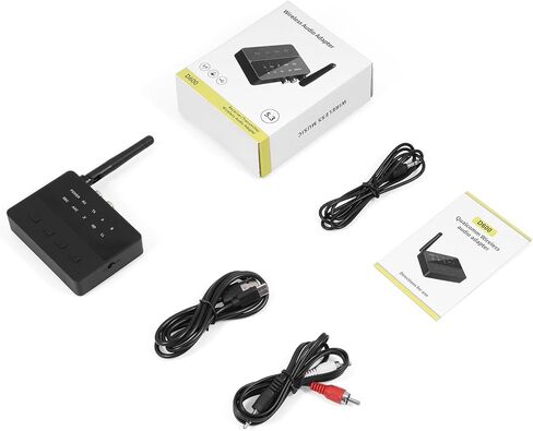 جهاز استقبال إرسال بلوتوث 5.3 من LOFICOPER، محول صوت بلوتوث طويل المدى، جهاز استقبال موسيقى لاسلكي مع قناة مزدوجة، منفذ Aux RCA 3.5 مم، للستيريو المنزلي والكمبيوتر المحمول ومكبرات الصوت in Kuwait