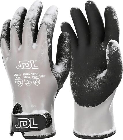JDL 100% Waterproof Winter Work Gloves for Men & Women, Thermal Insulated Freezer Gloves for Cold Weather, Super Grip Palm in Saudi Arabia