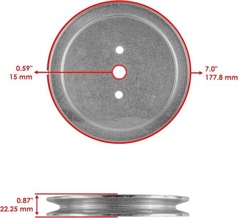 Caltric Spindle and Blade with Pulley Compatible with John Deere E130 S110 S120 X106 X107 X126 102 105 107S 115 125 135 D100 D105 42" 2X in Saudi Arabia