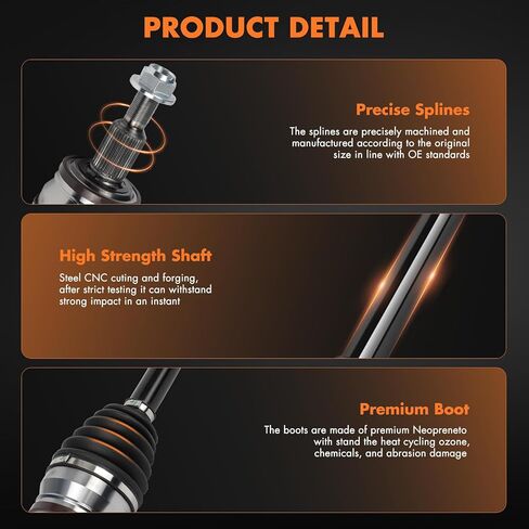 ASAPE CV Axle Shaft Rear Left/Right Assembly Replacement - Compatible with 2016-2017 for Dodge Charger 5.7L RWD 68258859AB CH-8307 CH8307 in Saudi Arabia