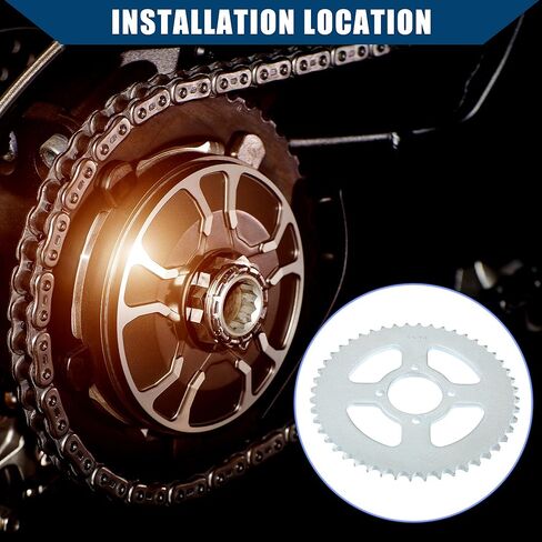 428 Pitch 48 Tooth Motorcycle Chain Sprocket Rear Sprocket/Rear Side for 50cc 70cc 90cc 110cc 125cc Dirt Pit Bike Mini Bike ATV 4 Wheelers Moped/Durable 52mm ID / 1 Pcs in Saudi Arabia