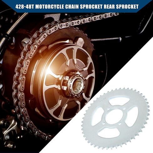 428 Pitch 48 Tooth Motorcycle Chain Sprocket Rear Sprocket/Rear Side for 50cc 70cc 90cc 110cc 125cc Dirt Pit Bike Mini Bike ATV 4 Wheelers Moped/Durable 52mm ID / 1 Pcs in Saudi Arabia