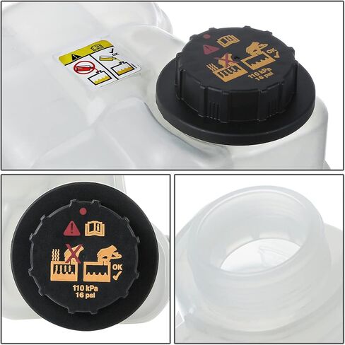 Auto Dynasty FO3014129 Factory Style Car Coolant Overflow Reservoir Tank with Cap Compatible with Ford Fusion Lincoln Zephyr Mercury Milan 2.3L 3.0L 06-09, White in Saudi Arabia