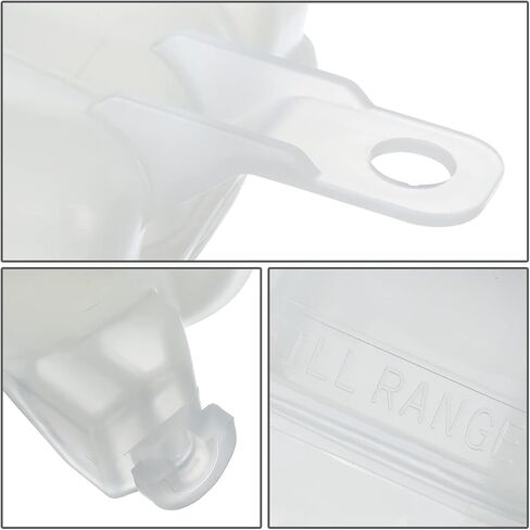 Auto Dynasty FO3014129 Factory Style Car Coolant Overflow Reservoir Tank with Cap Compatible with Ford Fusion Lincoln Zephyr Mercury Milan 2.3L 3.0L 06-09, White in Saudi Arabia