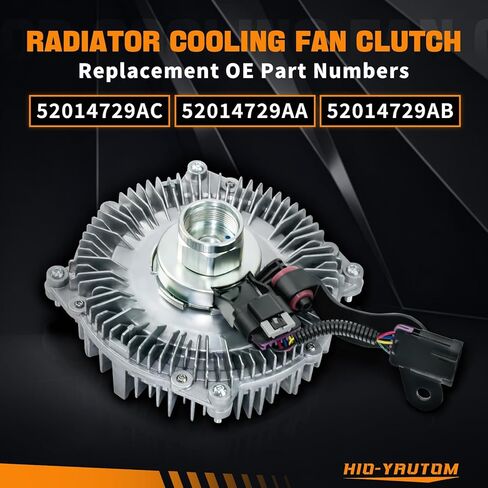 52014729AC قابض مروحة تبريد المحرك المشعاع متوافق مع 2013-2018 Ram 2500 3500 4500 5500 6.7L استبدال محرك الديزل لـ 52014729AC 52014729AA 52014729AB in Kuwait