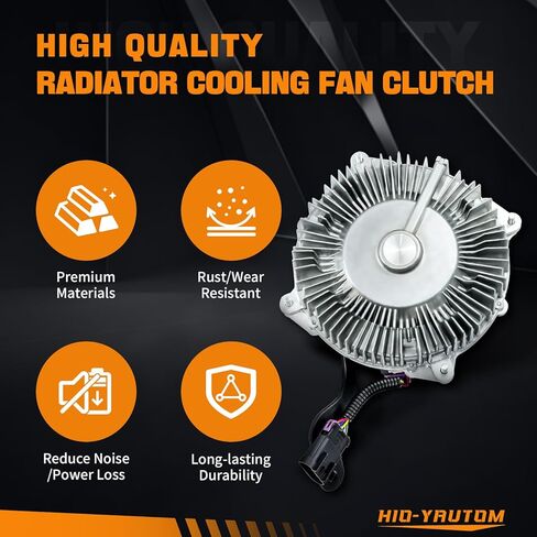 52014729AC قابض مروحة تبريد المحرك المشعاع متوافق مع 2013-2018 Ram 2500 3500 4500 5500 6.7L استبدال محرك الديزل لـ 52014729AC 52014729AA 52014729AB in Kuwait