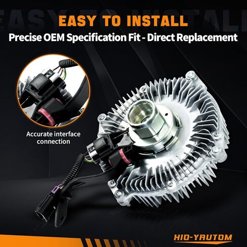 52014729AC قابض مروحة تبريد المحرك المشعاع متوافق مع 2013-2018 Ram 2500 3500 4500 5500 6.7L استبدال محرك الديزل لـ 52014729AC 52014729AA 52014729AB in Kuwait