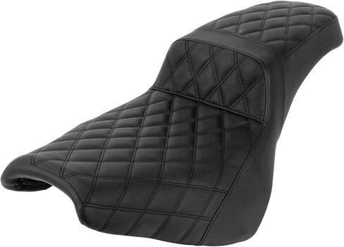 Driver Passenger Seat - PSLER Motorcycle Seat Compatible with Softail Standard Deluxe Street Bob 2018-2025, Grid Type in Saudi Arabia