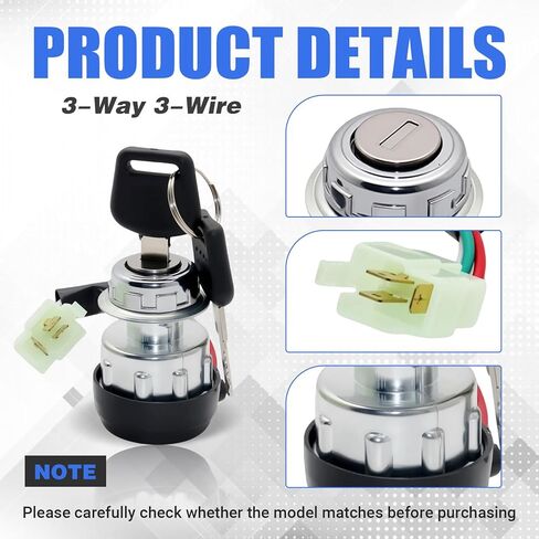 3-Way Rotary Push Button Ignition Switch Kit Compatible with Hammerhead SS150 GTS150 Trailmaster Blazer 150X, American Sportworks 150CC 250CC, Replacement for 14222 14588 6.000.219 6.000.020J in Saudi Arabia