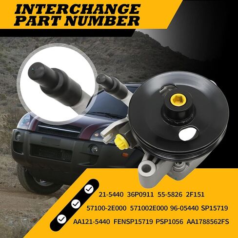 21-5440 Power Steering Pump with Pulley Compatible with 2005-2009 Tucson, 2004-2009 Spectra, 2005-2009 Spectra5 2.0L Power Assist Pump 57100-2E000 in Saudi Arabia