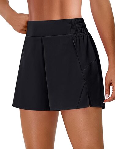 BMJL Womens Athletic Running Shorts Gym Workout High Waisted Short with Zipper Pockets in Saudi Arabia