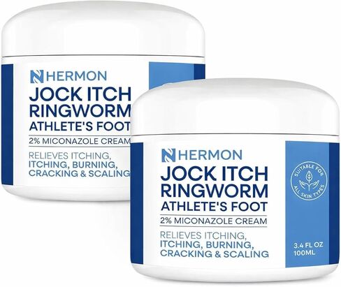 Hermon Antifungal Jock Itch Cream & Soap Kit: Anti Fungal Treatment for Ringworm, Psoriasis, & Athlete's Foot with Tea Tree Soap - Provides Soothing Relief for Body & Foot - 3.4 oz. / 2 Bars in Saudi Arabia