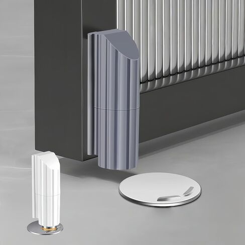 2 Pack Magnetic Door Stopper Catch Stop Stainless Steel Doorstops stoppers Holder Stops for Bottom of Floor Mounting No Drill Strong Adhesive Tape Magnet Keep Doors Open Mounted,White Two in Saudi Arabia