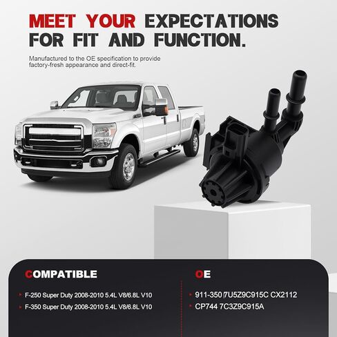 911-350 الانبعاثات التبخر علبة بخار تطهير صمام ل F-250/F-350/F-450/F-550 سوبر ديوتي 2008 2009 2010 5.4L V8/6.8L V10 7U5Z9C915C CX2112 in Kuwait