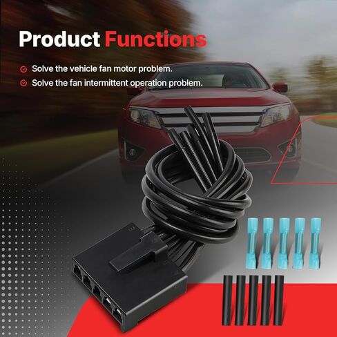 WPT1285 Blower Motor Resistor Wiring Harness Connector 5 Wire for Ford Fusion Lincoln MKZ Zephyr Mercury Milan Buick Allure Replace# WPT1285, 645-512 PT1117 (WPT1285) in Saudi Arabia