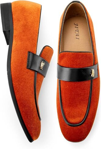 JITAI Men's Shoes - Black Velvet Luxury Fashion Loafers for Men, Slip On Shoes for Men, Mens Dress Shoes for Birthday Party, Casual Rubber Sole Fashion Casual and Dress Occasions in Saudi Arabia