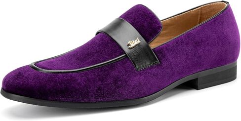 JITAI Men's Shoes - Black Velvet Luxury Fashion Loafers for Men, Slip On Shoes for Men, Mens Dress Shoes for Birthday Party, Casual Rubber Sole Fashion Casual and Dress Occasions in Saudi Arabia