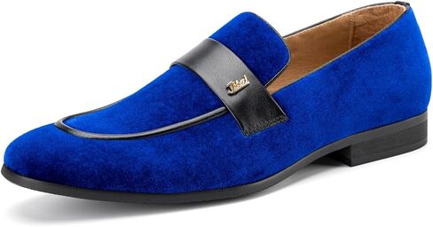 JITAI Men's Shoes - Black Velvet Luxury Fashion Loafers for Men, Slip On Shoes for Men, Mens Dress Shoes for Birthday Party, Casual Rubber Sole Fashion Casual and Dress Occasions in Saudi Arabia