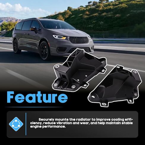 دعامات دعم المبرد زوج اليسار واليمين مناسب لكرايسلر باسيفيكا فوييجر 2017-2024 دعامة تثبيت المصباح الأمامي تحل محل 68292238AB 68292239AB 68292239AC 68292239AA in Kuwait