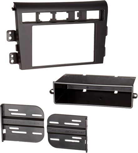 Scosche KA2095B Double DIN أو DIN فردي مع مجموعة أدوات تثبيت راديو الجيب المتوافقة مع مجموعة مختارة 2007-2009 Kia Amanti - مجموعة تثبيت ستيريو السيارة لما بعد البيع - انظر صورة الدليل الملائمة للمركبات in Kuwait