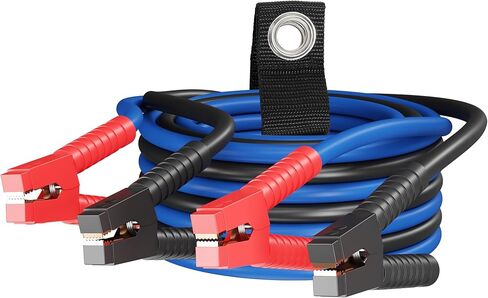 0 كابلات توصيل بطول 25 قدمًا لبطارية السيارة، 0 AWG سلك معزز طويل للسيارات شديد التحمل، كابل بدء الطوارئ 1000 أمبير للسيارات ذات الدفع الرباعي والشاحنات والشاحنات RV مع مشابك التمساح، وحزام الحمل in Kuwait