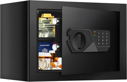 1.3 Cuft Small Home Safes Water and Fireproof, Anti-theft Safes for Home Use Fire and Water Proof with Combination Lock, Smart Alert System and Removable Shelf, Digital Document Safe for Jewelry Money in Saudi Arabia