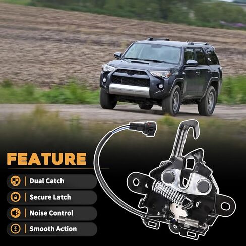 غطاء المحرك الأمامي قفل بمزلاج مناسب لسيارة Toyota 4Runner 2010-2024 يستبدل 5351035260 53510-35260 in Kuwait