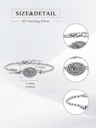 Midari Birth Flowers Urn Necklace for Ashes S925 Sterling Silver 12 Month Pendant Cremation Jewelry for Ashes with w/Funnel Filler Memorial Keepsake Jewelry for Women in Saudi Arabia
