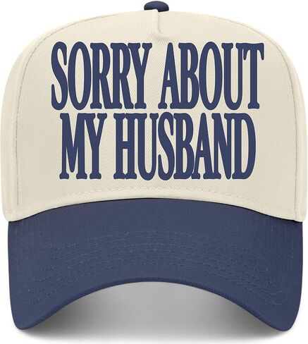 Sorry About My Husband Serif V2 Hat | Premium Adjustable Snapback Baseball Vintage Trucker Hats for Wives & Women in Saudi Arabia