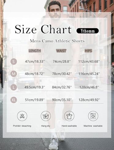 Ythomm Camo Athletic Shorts Men Maple Leaf Print Drawstring Elastic Waist Sweat Shorts Baggy Workout Gym Shorts with Pockets in Saudi Arabia